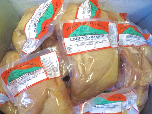 packages of local chicken